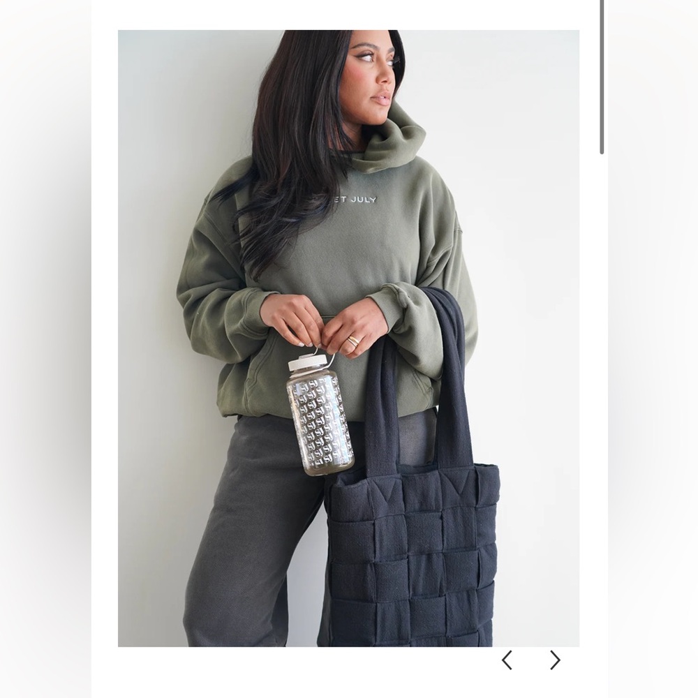 Sweet July x Ayesha Curry Black Woven Linen Carry-All Tote
